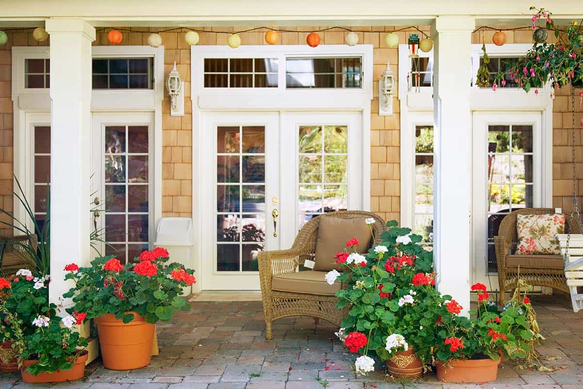 French doors to patio